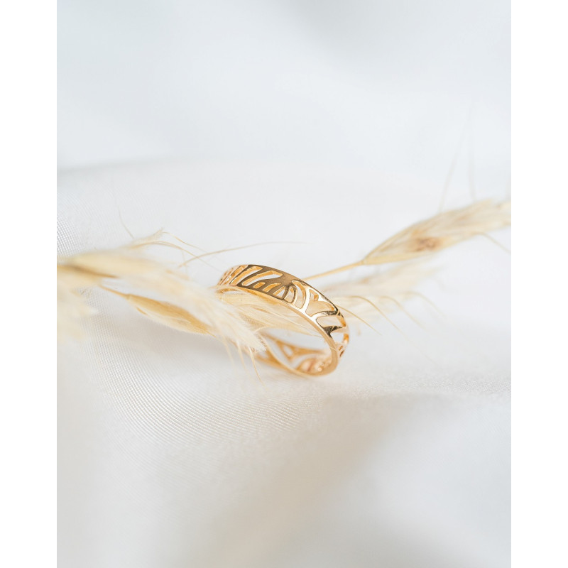Anello di design placcato oro