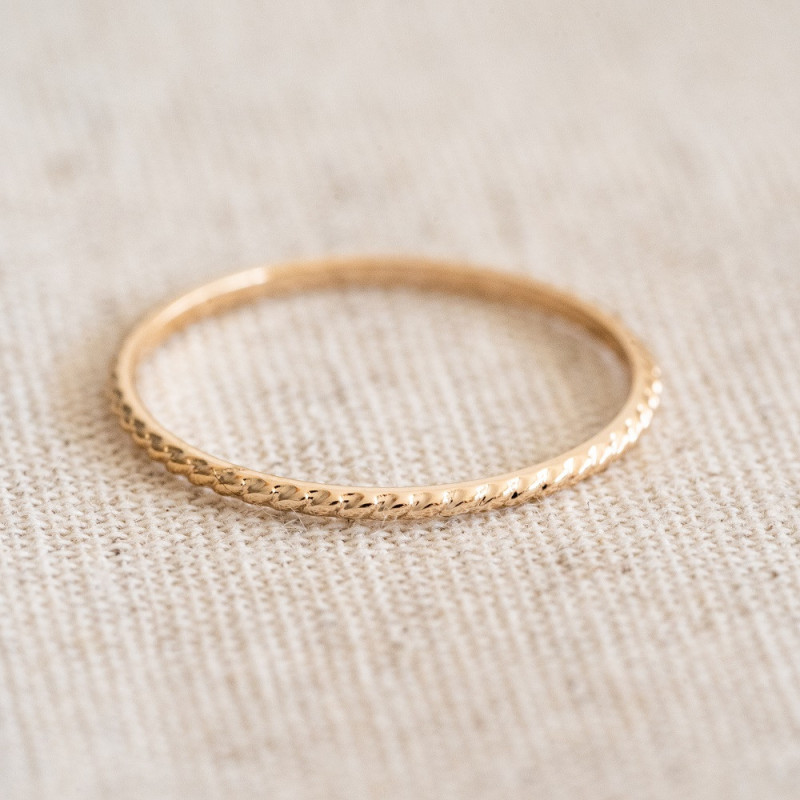 Anello placcato oro di tendenza