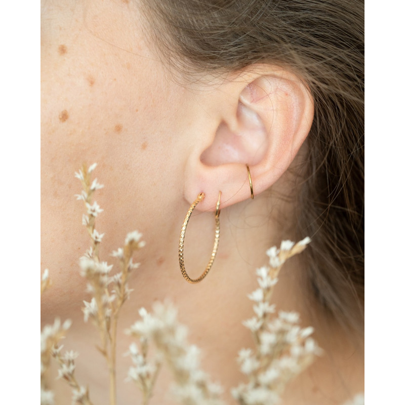 Créoles femme plaqué or tendance