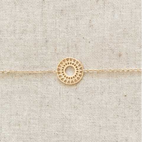 Pulsera chapada en oro con sol