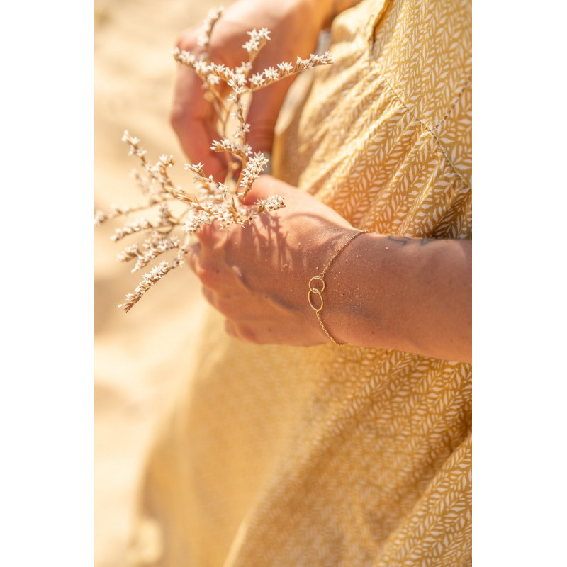 Pulsera 2 anillos círculos