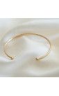 Bangle thin twisted gold plated
