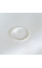 Anello con perline d'argento fine
