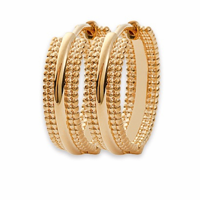 Trendige vergoldete Creolen