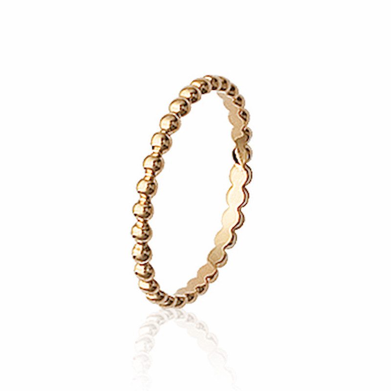 Anello di perle placcato oro