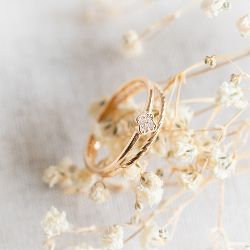 Double gold-plated ring