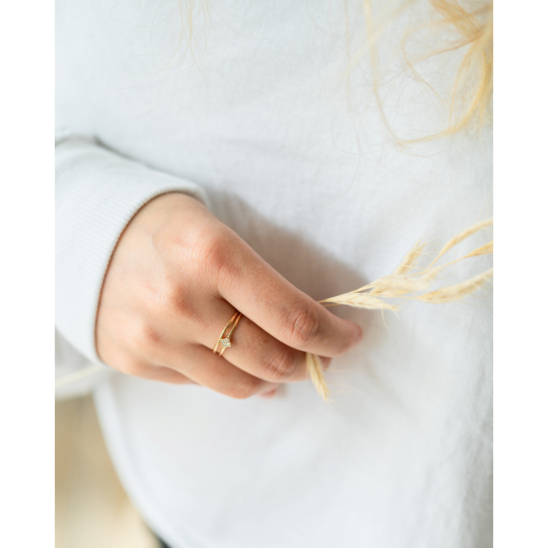 Double gold-plated ring