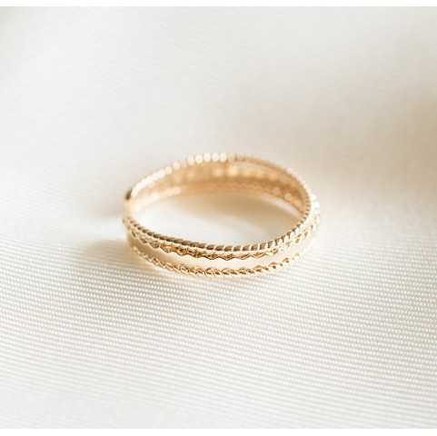 Anillo ajustable chapado en oro