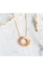 Collier soleil fin plaqué or tendance