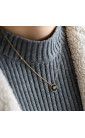 Gold-plated black sun necklace