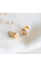 Boucles d'oreilles puces plaqué or coquillage