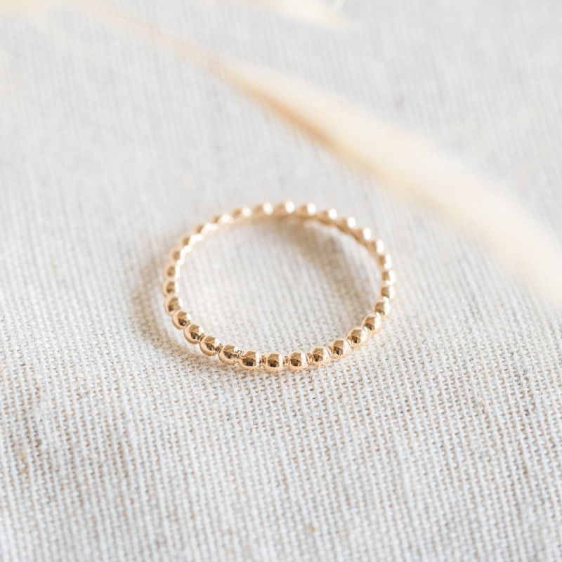 Anello di perle placcato oro