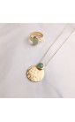 Gold-plated aventurine gemstone jewellery set