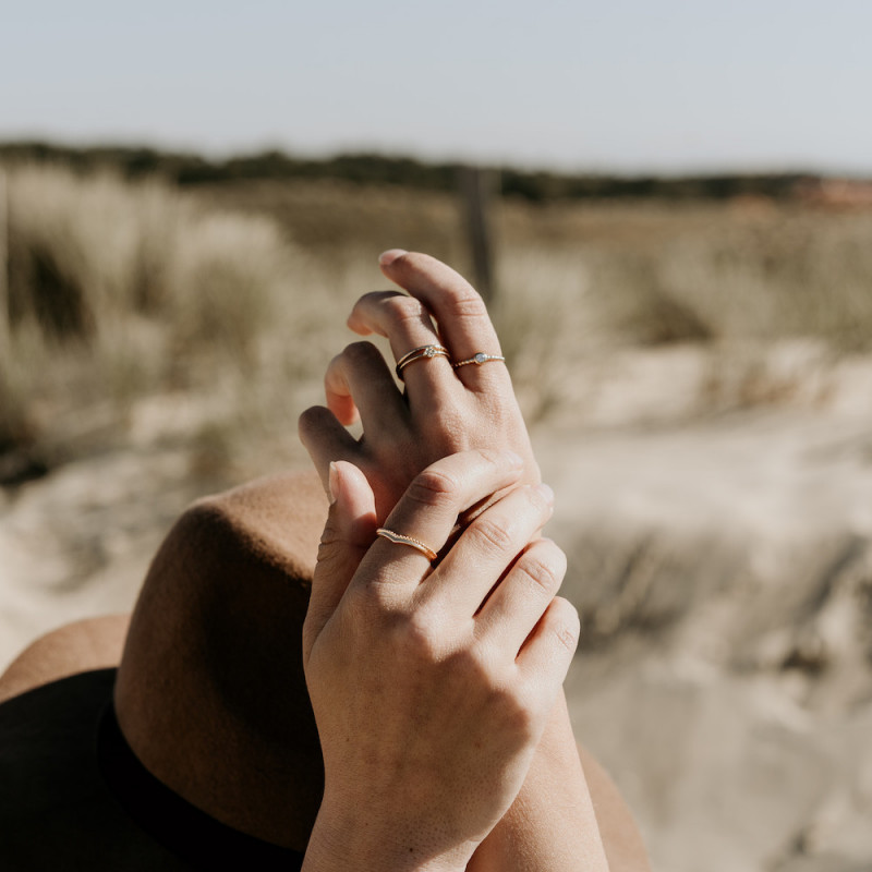 Double gold-plated ring