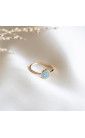 Gold-plated turquoise ring