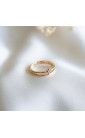 Anello doppio fine placcato oro