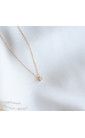 Gold-plated solitaire zirconium necklace