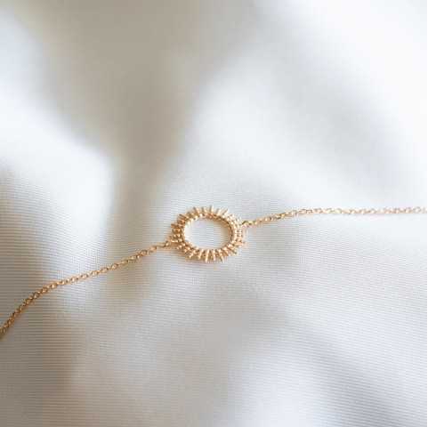 Brazalete sol chapado en oro