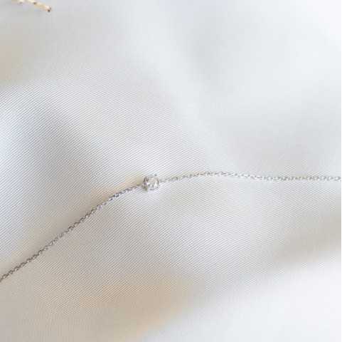 Pulsera plata solitario