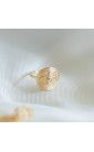Bague plaqué or médaillon oeil antique