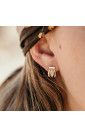 Piccoli orecchini di design placcati oro con charms