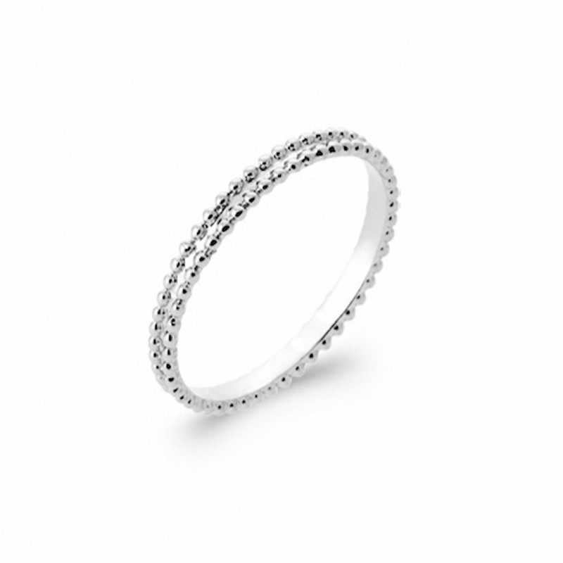 anello fine perle argento