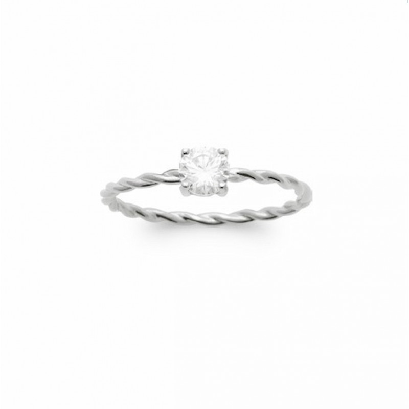 Bague fine torsadée