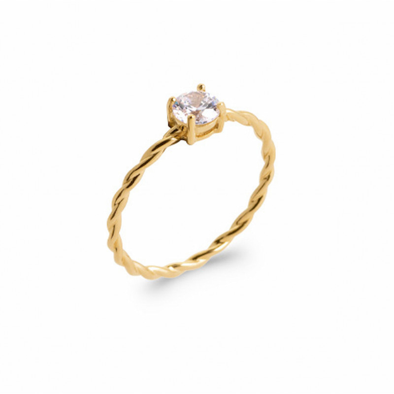 Anello fine Contorto placcato oro