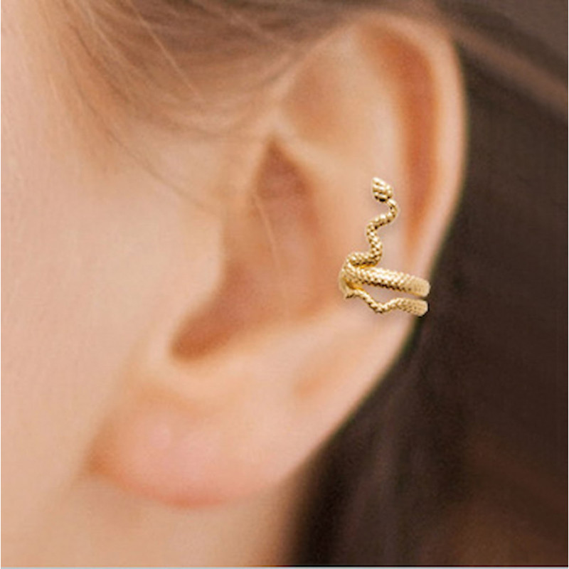 orecchini anello placcato oro