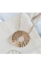 Collier plaqué or pendentif rond