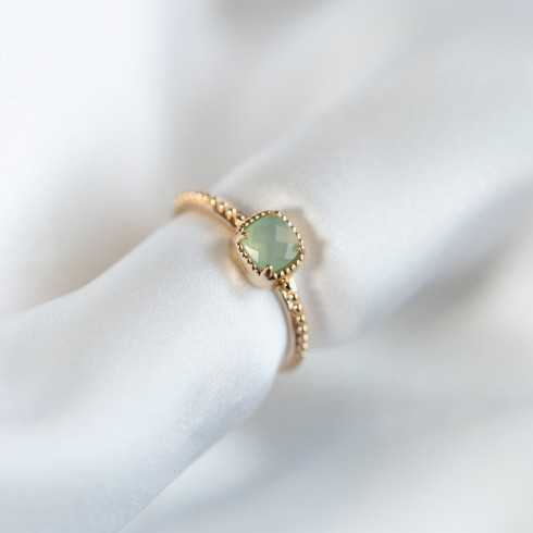 Anillo Agata Azul oro