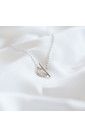 Round silver bar necklace