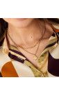 Collier Trefle Acier Doré