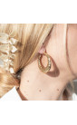 Boucles d'oreilles Créoles martelées bombées