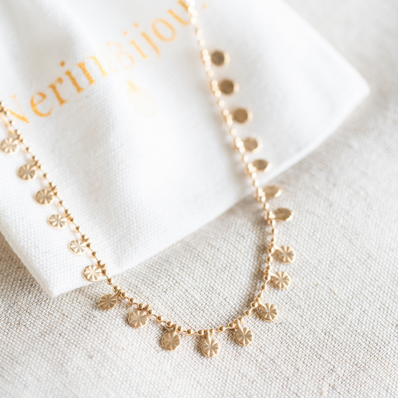 Gold plated choker necklace