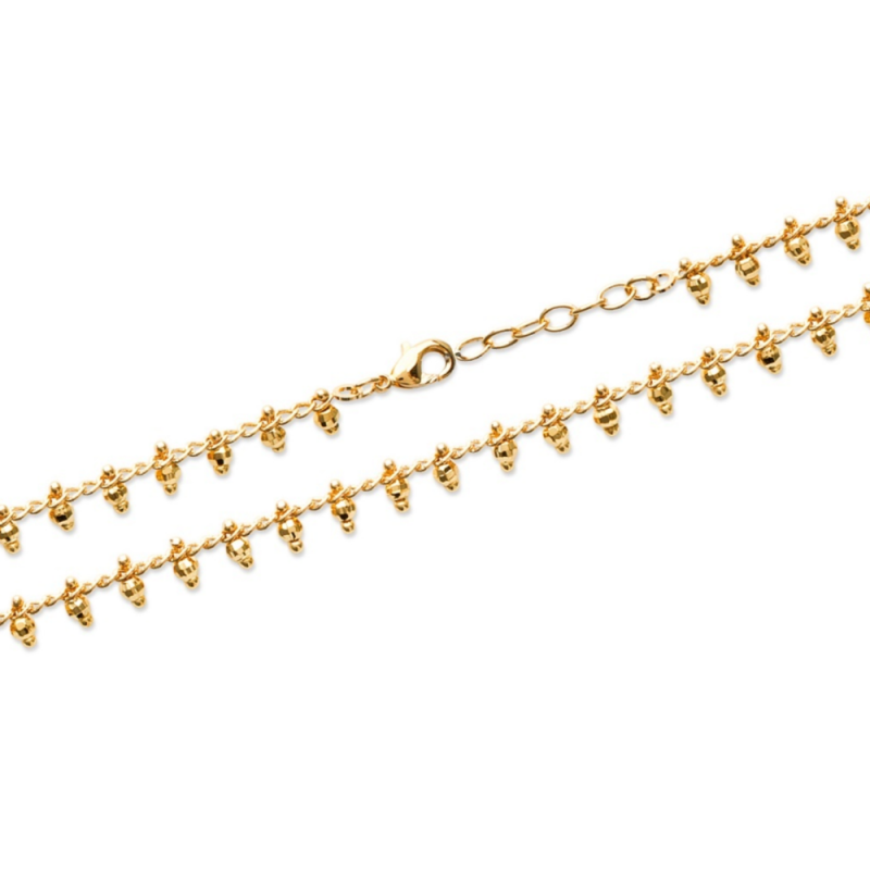 Bracelet plaqué or breloques perles