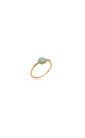 Gold-plated turquoise ring