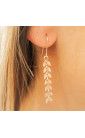 Pendientes chapados en oro con espigas de trigo