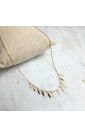 Gold-plated woman's necklace with hanging charms