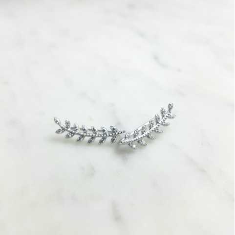 Pendientes de plata espigas de trigo con piedras de óxido de circonio