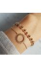 Bracelet plaqué or breloques perles