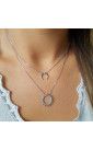 Necklace woman silver sun