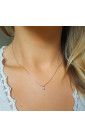 Gold-plated zirconium solitaire necklace