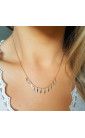 Gold-plated necklace with small hanging charms