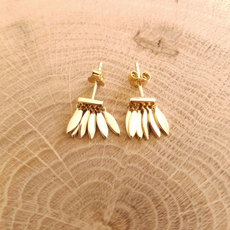 Orecchini placcati oro con charms