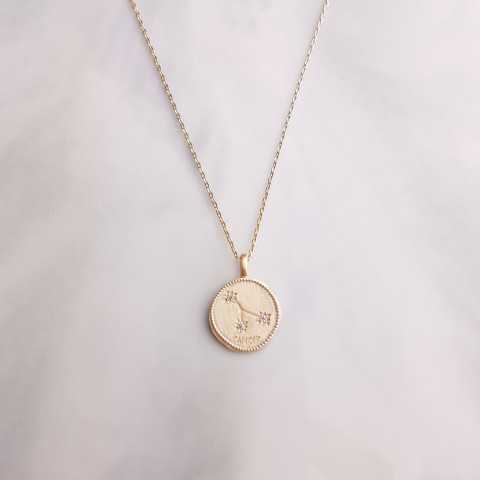 Necklace Astrological sign Cancer gold plated