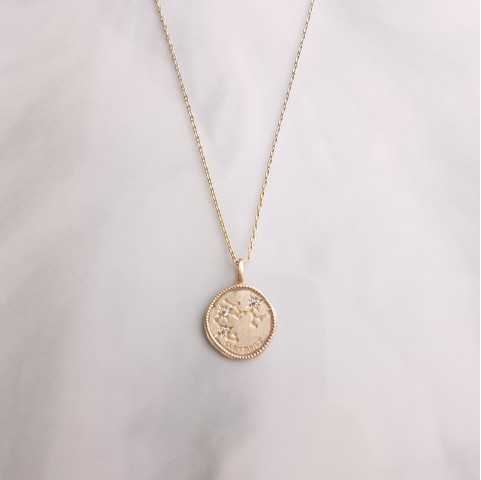 Collar Signo astrológico Sagitario bañado en oro