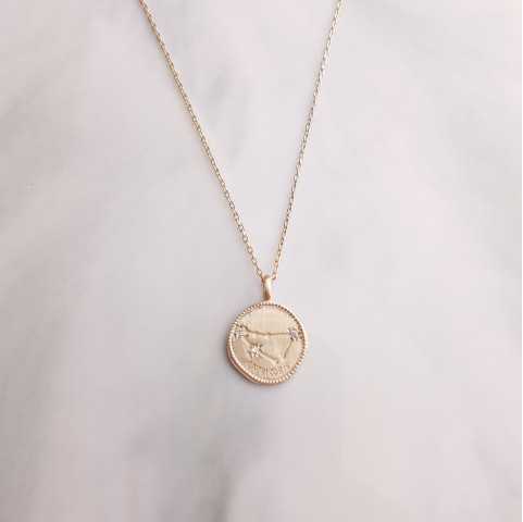 Collar Signo astrológico Capricornio bañado en oro