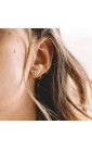 Gold-plated hammered half-moon earrings